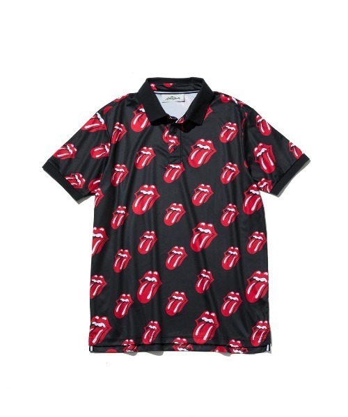 RAWLIFE(ロウライフ)の「BACK SPIN!/バックスピン!【RollingStones/ローリングストーンズ】Red Lick Pattern POLO SHIRT(ポロシャツ・メンズ・ブラック/ホワイト・SMALL/LARGE/X-LARGE/MEDIUM)」の8枚目の写真
