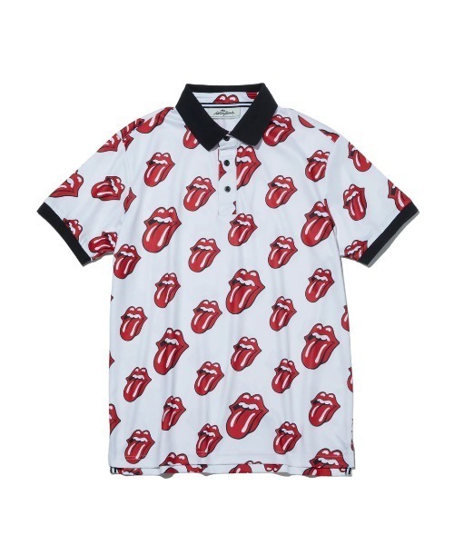 RAWLIFE(ロウライフ)の「BACK SPIN!/バックスピン!【RollingStones/ローリングストーンズ】Red Lick Pattern POLO SHIRT(ポロシャツ・メンズ・ブラック/ホワイト・SMALL/LARGE/X-LARGE/MEDIUM)」の14枚目の写真