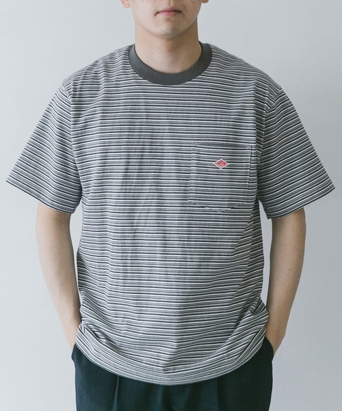 DANTON(ダントン)の「DANTON MULTI STRIPE POCKET T-SHIRTS SHORT-SLEEVE(Tシャツ/カットソー・メンズ・グレー/グレー系その他/ブルー系その他・44/42)」の18枚目の写真