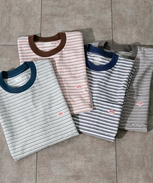 DANTON(ダントン)の「DANTON MULTI STRIPE POCKET T-SHIRTS SHORT-SLEEVE(Tシャツ/カットソー・メンズ・グレー/グレー系その他/ブルー系その他・44/42)」の21枚目の写真