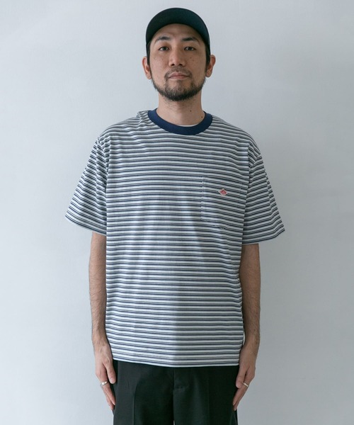 DANTON(ダントン)の「DANTON MULTI STRIPE POCKET T-SHIRTS SHORT-SLEEVE(Tシャツ/カットソー・メンズ・グレー/グレー系その他/ブルー系その他・44/42)」の22枚目の写真