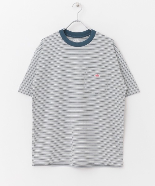 DANTON(ダントン)の「DANTON MULTI STRIPE POCKET T-SHIRTS SHORT-SLEEVE(Tシャツ/カットソー・メンズ・グレー/グレー系その他/ブルー系その他・44/42)」の6枚目の写真