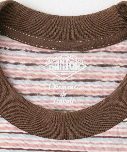 DANTON(ダントン)の「DANTON MULTI STRIPE POCKET T-SHIRTS SHORT-SLEEVE(Tシャツ/カットソー・メンズ・グレー/グレー系その他/ブルー系その他・44/42)」の12枚目の写真