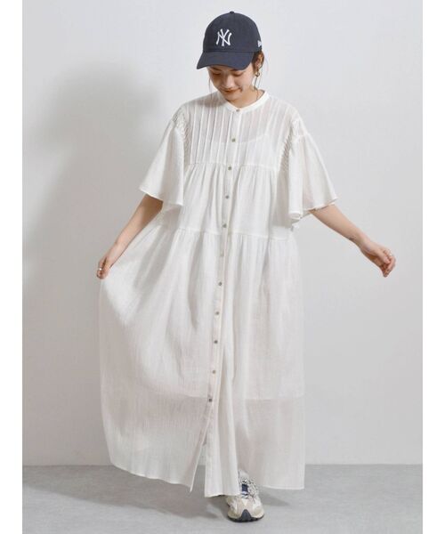 Ungrid(アングリッド)の「ハーフスリーブティアードマキシワンピース(ワンピース・レディース・ブラック/オレンジ/オフホワイト・FREE)」の15枚目の写真