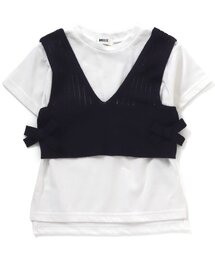 BREEZE | /ニットビスチェ付Tシャツ(Tシャツ/カットソー)