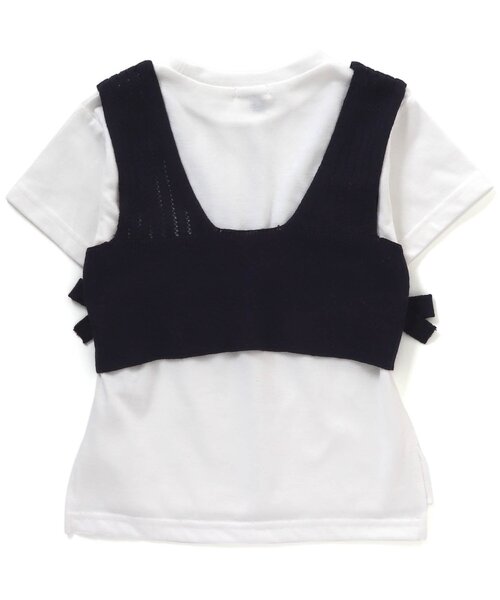 BREEZE（ブリーズ）の「/ニットビスチェ付Tシャツ（Tシャツ/カットソー・キッズ・ベージュ/チャコール・90/120/110/140/80/100/130）」の7枚目の写真