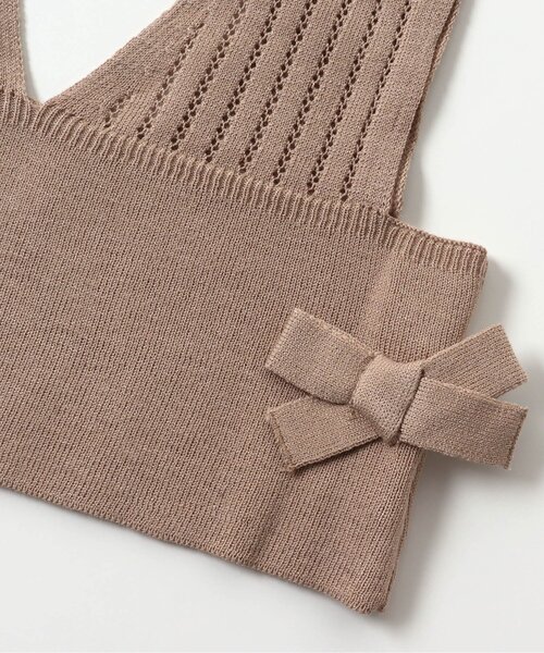 BREEZE（ブリーズ）の「/ニットビスチェ付Tシャツ（Tシャツ/カットソー・キッズ・ベージュ/チャコール・90/120/110/140/80/100/130）」の3枚目の写真