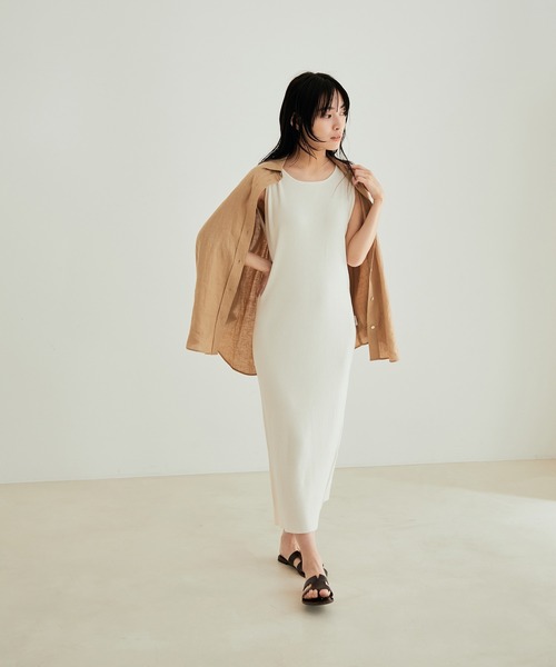 サロンアダムエロぺ　CreamyCotton ワンピース　ロングワンピース　美品 SALON adam et rope'（サロン アダム エ ロペ）の「【極上の肌