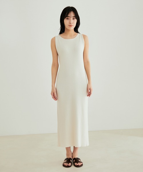 サロンアダムエロぺ　CreamyCotton ワンピース　ロングワンピース　美品 SALON adam et ropé(サロン アダム エ ロペ) / ポロワンピース
