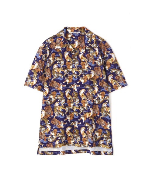 BLUE TORNADO（ブルートルネード）の「BLUE TORNADO∴タイガープリントアロハシャツ（シャツ/ブラウス・メンズ・アイボリー/ネイビー・M/L）」の10枚目の写真