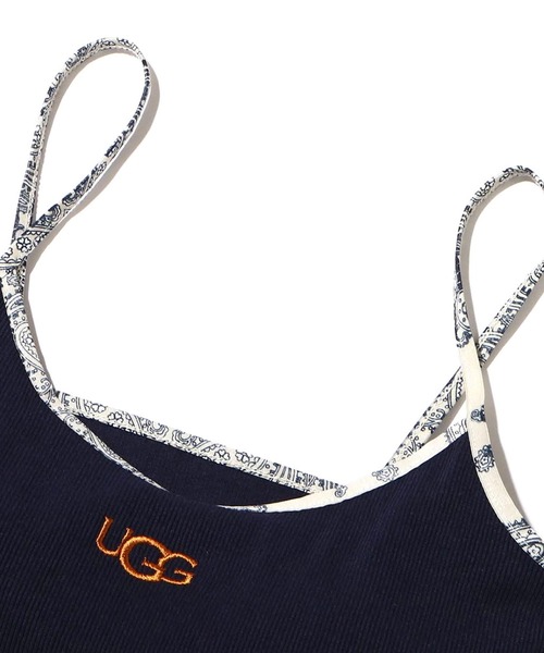 UGG（アグ）の「UGG@mos ペイズリー ロゴ刺繍 リブキャミ（キャミソール・レディース・ライトグレー/ネイビー/ブラウン・L/M）」の18枚目の写真