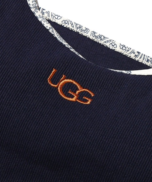 UGG（アグ）の「UGG@mos ペイズリー ロゴ刺繍 リブキャミ（キャミソール・レディース・ライトグレー/ネイビー/ブラウン・L/M）」の20枚目の写真