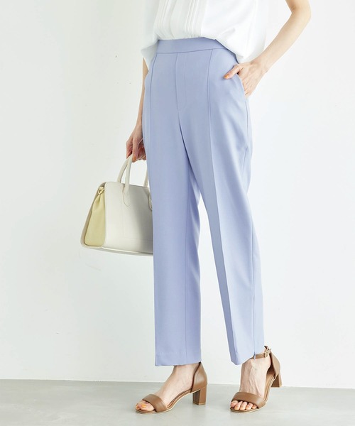 ROPE' PICNIC（ロペピクニック）の「【ラク美】ファスナースリットカラーパンツ（スラックス・レディース・ブルー/ブラック/グリーン/ベージュ/ピンク系その他2・38/36/40）」の5枚目の写真