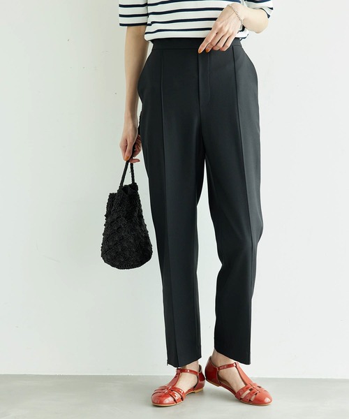 ROPE' PICNIC（ロペピクニック）の「【ラク美】ファスナースリットカラーパンツ（スラックス・レディース・ブルー/ブラック/グリーン/ベージュ/ピンク系その他2・38/36/40）」の2枚目の写真