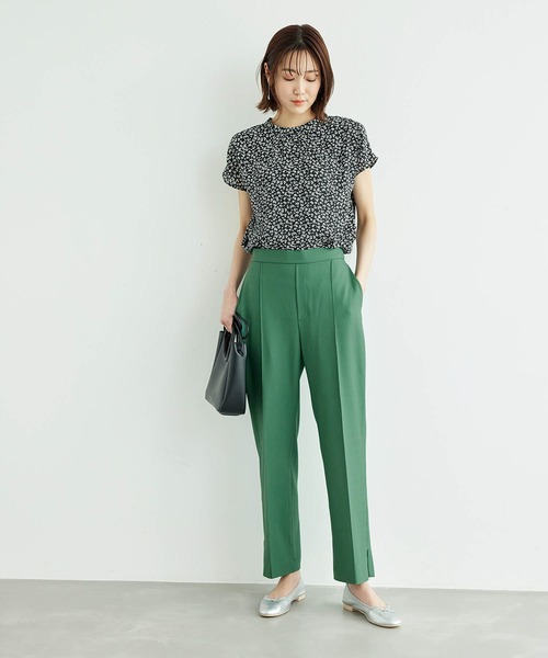 ROPE' PICNIC（ロペピクニック）の「【ラク美】ファスナースリットカラーパンツ（スラックス・レディース・ブルー/ブラック/グリーン/ベージュ/ピンク系その他2・38/36/40）」の6枚目の写真