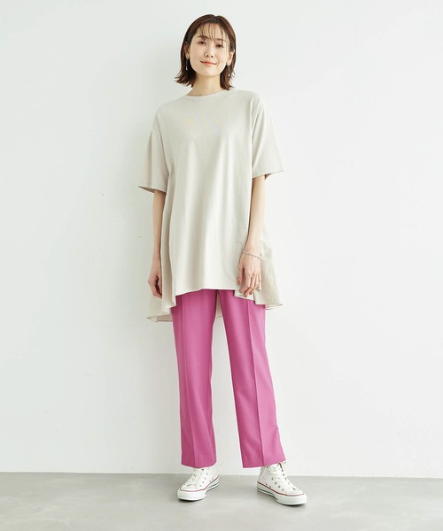 ROPE' PICNIC（ロペピクニック）の「【ラク美】ファスナースリットカラーパンツ（スラックス・レディース・ブルー/ブラック/グリーン/ベージュ/ピンク系その他2・38/36/40）」の12枚目の写真