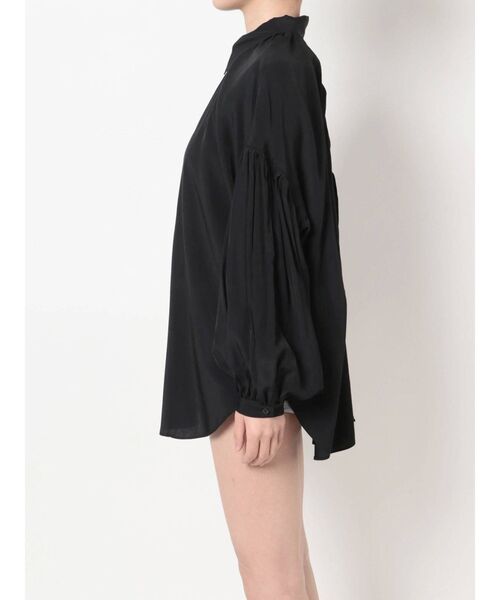GYDA（ジェイダ）の「BACK OPENギャザースリーブシャツ（シャツ/ブラウス・レディース・ブラック/オフホワイト・FREE）」の22枚目の写真