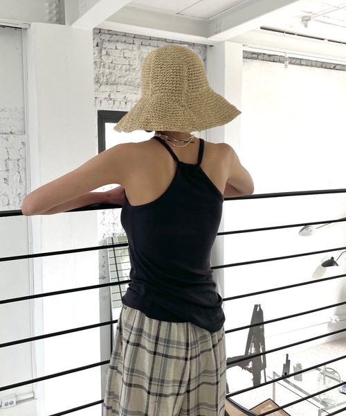 Didot.showroom(ディドット ショールーム)の「つば広ペーパーハット(ハット・レディース・ベージュ/ブラウン・FREE)」の12枚目の写真