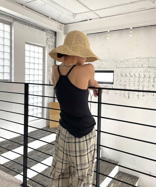 Didot.showroom(ディドット ショールーム)の「つば広ペーパーハット(ハット・レディース・ベージュ/ブラウン・FREE)」の13枚目の写真