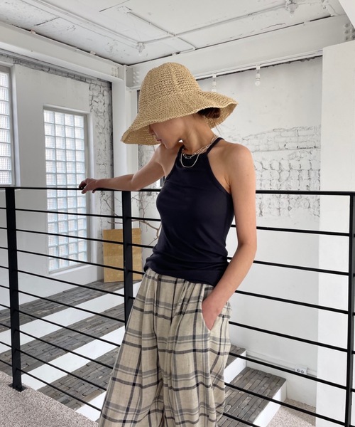 Didot.showroom(ディドット ショールーム)の「つば広ペーパーハット(ハット・レディース・ベージュ/ブラウン・FREE)」の16枚目の写真