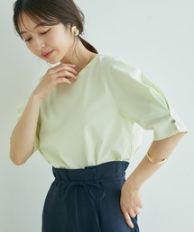 VIS | 【EASY CARE】シルケットスムースタックボリュームスリーブTシャツ(Tシャツ/カットソー)