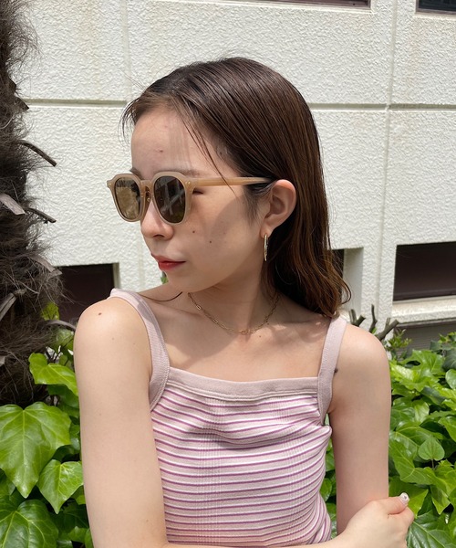 Chico(チコ)の「クリアフレームサングラス(サングラス・レディース・ベージュ/ピンク/クリア/ライトベージュ・FREE)」の9枚目の写真