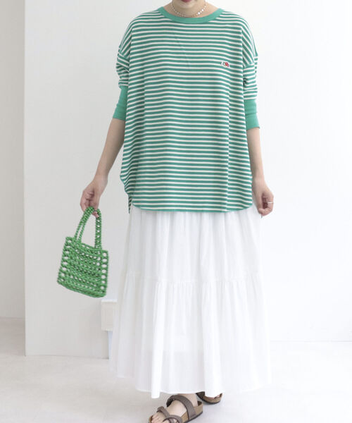 FRUIT OF THE LOOM(フルーツオブザルーム)の「【別注】【WEB限定】【FRUIT OF THE LOOM】ワッフルプルオーバーT(Tシャツ/カットソー・レディース・ホワイト×ブラック/グリーン系その他/ブルー系その他/ピンク系その他・FREE)」の16枚目の写真