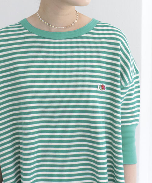 FRUIT OF THE LOOM(フルーツオブザルーム)の「【別注】【WEB限定】【FRUIT OF THE LOOM】ワッフルプルオーバーT(Tシャツ/カットソー・レディース・ホワイト×ブラック/グリーン系その他/ブルー系その他/ピンク系その他・FREE)」の21枚目の写真