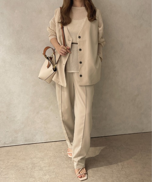 apres jour clair(アプレジュールクレア)の「【apres jour clair】【SETUP可能】ノーカラージレ【ZOZOTOWN限定アイテム】(ベスト・レディース・ライトブラウン/ライトベージュ・X-LARGE/フリー)」の17枚目の写真