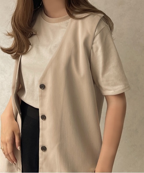 apres jour clair(アプレジュールクレア)の「【apres jour clair】【SETUP可能】ノーカラージレ【ZOZOTOWN限定アイテム】(ベスト・レディース・ライトブラウン/ライトベージュ・X-LARGE/フリー)」の21枚目の写真