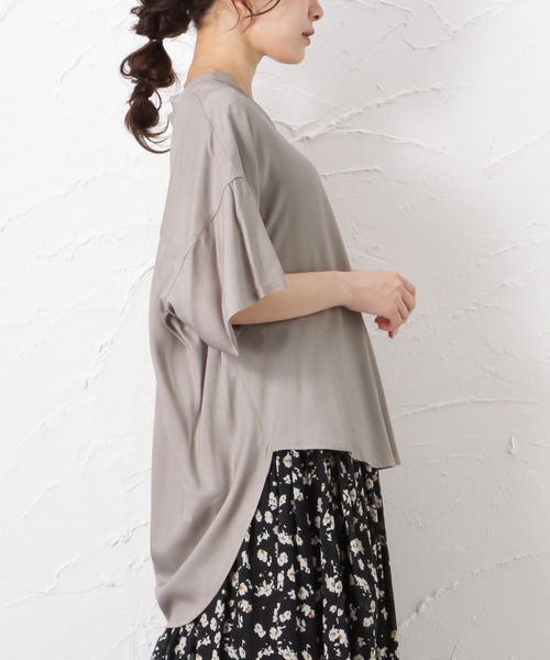 NAVY（ネイビー）の「インドレーヨン ドルマンブラウス（シャツ/ブラウス・レディース・グレー/カーキ・フリー）」の7枚目の写真