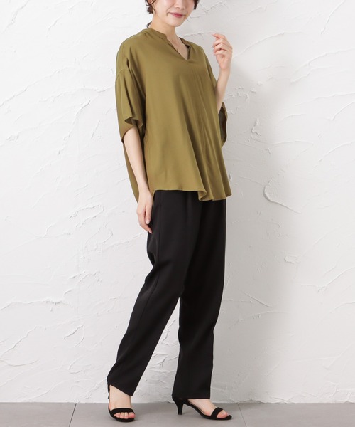 NAVY（ネイビー）の「インドレーヨン ドルマンブラウス（シャツ/ブラウス・レディース・グレー/カーキ・フリー）」の10枚目の写真