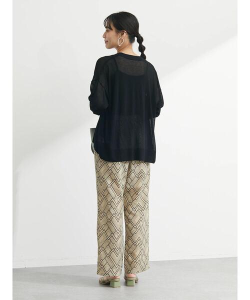 Green　Parks（グリーンパークス）の「接触冷感 ゆったりカーデ（カーディガン/ボレロ・レディース・ライトグレー/ブラック/グリーン/アイボリー・FREE）」の22枚目の写真