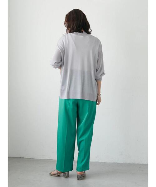 Green　Parks（グリーンパークス）の「接触冷感 ゆったりカーデ（カーディガン/ボレロ・レディース・ライトグレー/ブラック/グリーン/アイボリー・FREE）」の18枚目の写真