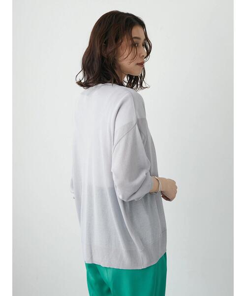 Green　Parks（グリーンパークス）の「接触冷感 ゆったりカーデ（カーディガン/ボレロ・レディース・ライトグレー/ブラック/グリーン/アイボリー・FREE）」の16枚目の写真