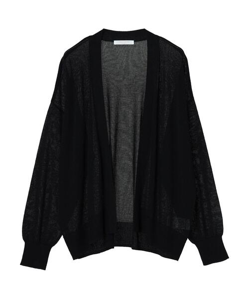 Green　Parks（グリーンパークス）の「接触冷感 ゆったりカーデ（カーディガン/ボレロ・レディース・ライトグレー/ブラック/グリーン/アイボリー・FREE）」の6枚目の写真