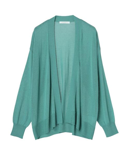 Green　Parks（グリーンパークス）の「接触冷感 ゆったりカーデ（カーディガン/ボレロ・レディース・ライトグレー/ブラック/グリーン/アイボリー・FREE）」の5枚目の写真
