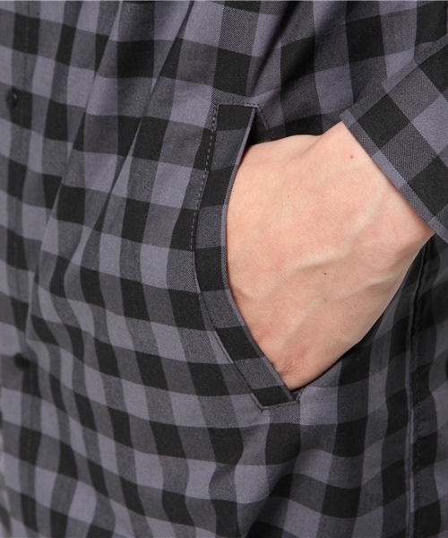 WHO'S WHO gallery（フーズフーギャラリー）の「【GIGGER】ブロックロングシャツ（シャツ/ブラウス・メンズ・グレー/オレンジ・MEDIUM/LARGE/FREE）」の9枚目の写真