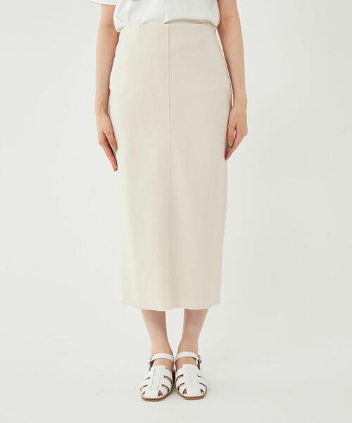 green label relaxing(グリーンレーベルリラクシング)の「ハリヌキ ダンボール タイト スカート(スカート・レディース・オフホワイト/ブラック/モカ・FREE)」の8枚目の写真