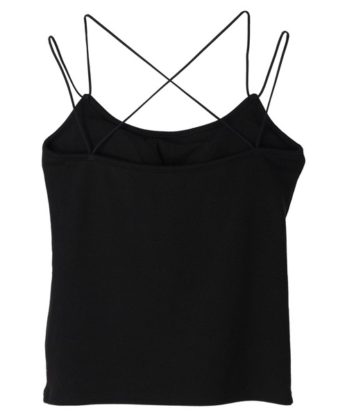 DURAS（デュラス）の「パッド付バッククロスキャミソール（キャミソール・レディース・ホワイト/ブラック・FREE）」の7枚目の写真