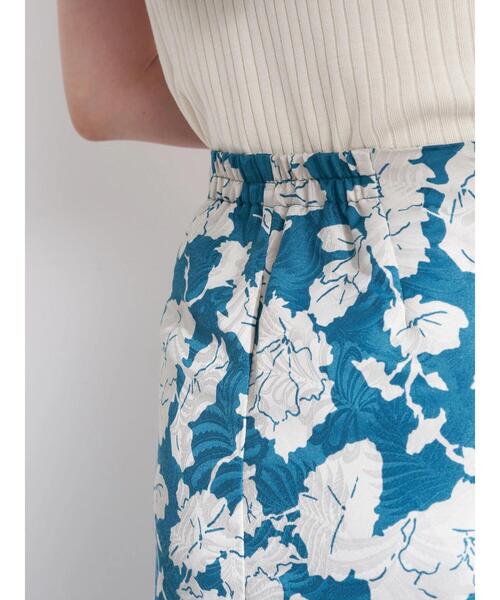 earth music&ecology（アースミュージックアンドエコロジー）の「フラワープリントジャガードスカート（スカート・レディース・ダークグリーン/バーガンディー・S/M）」の16枚目の写真