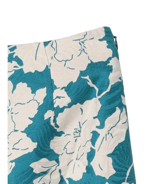 earth music&ecology（アースミュージックアンドエコロジー）の「フラワープリントジャガードスカート（スカート・レディース・ダークグリーン/バーガンディー・S/M）」の12枚目の写真