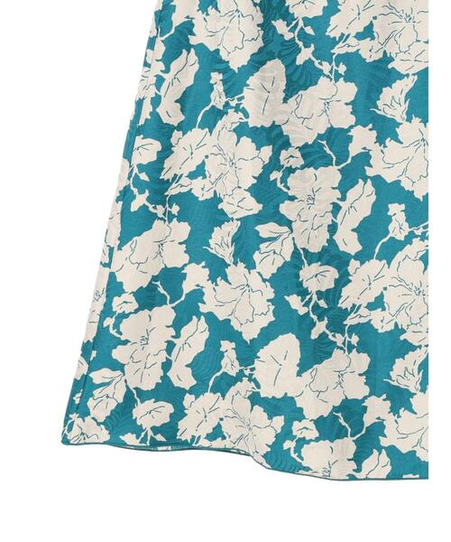 earth music&ecology（アースミュージックアンドエコロジー）の「フラワープリントジャガードスカート（スカート・レディース・ダークグリーン/バーガンディー・S/M）」の11枚目の写真