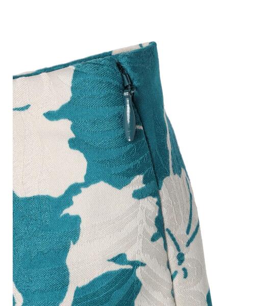 earth music&ecology（アースミュージックアンドエコロジー）の「フラワープリントジャガードスカート（スカート・レディース・ダークグリーン/バーガンディー・S/M）」の9枚目の写真