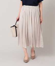 UNTITLED | SET UP/ドット柄 サテンスカート【洗える】(スカート)