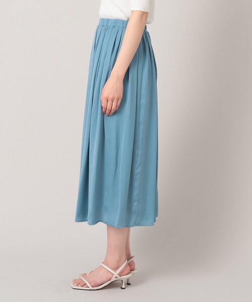 UNTITLED（アンタイトル）の「◆【セットでも単品でも】ドット柄 ミモレ丈スカート＜洗える／SETUP／ウエストゴム／通勤＞（スカート・レディース・ベージュ系その他4/ブルー系/ネイビー系・00/02/04/44/48）」の20枚目の写真