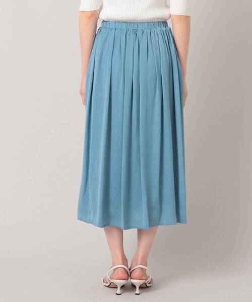 UNTITLED（アンタイトル）の「◆【セットでも単品でも】ドット柄 ミモレ丈スカート＜洗える／SETUP／ウエストゴム／通勤＞（スカート・レディース・ベージュ系その他4/ブルー系/ネイビー系・00/02/04/44/48）」の18枚目の写真