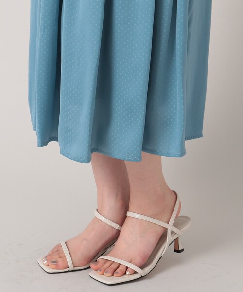 UNTITLED（アンタイトル）の「◆【セットでも単品でも】ドット柄 ミモレ丈スカート＜洗える／SETUP／ウエストゴム／通勤＞（スカート・レディース・ベージュ系その他4/ブルー系/ネイビー系・00/02/04/44/48）」の14枚目の写真