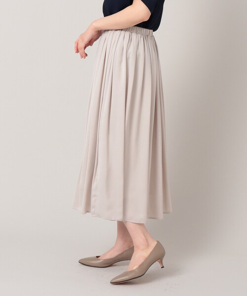 UNTITLED（アンタイトル）の「◆【セットでも単品でも】ドット柄 ミモレ丈スカート＜洗える／SETUP／ウエストゴム／通勤＞（スカート・レディース・ベージュ系その他4/ブルー系/ネイビー系・00/02/04/44/48）」の5枚目の写真