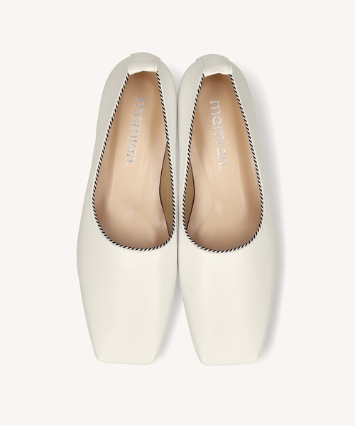 MAMIAN(マミアン)の「ステッチパイピング 甲深フラットパンプス(パンプス・レディース・ブラック/ベージュ/アイボリー・22.5cm/23.5cm/24.5cm/23.0cm/24.0cm/25.0cm)」の8枚目の写真